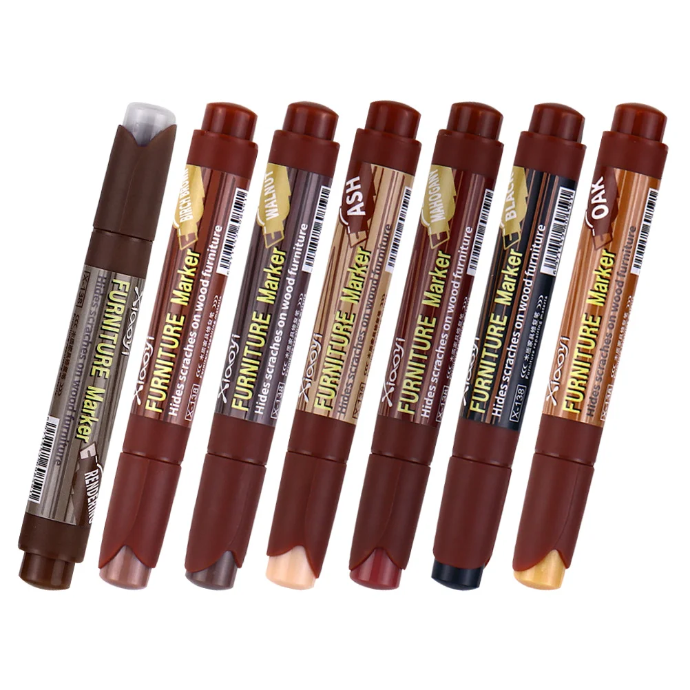 Wood Repair Pen Marker Pens Wooden Furniture Maker Fill Paint Plastic Ink Paint Kits 7 Pcs