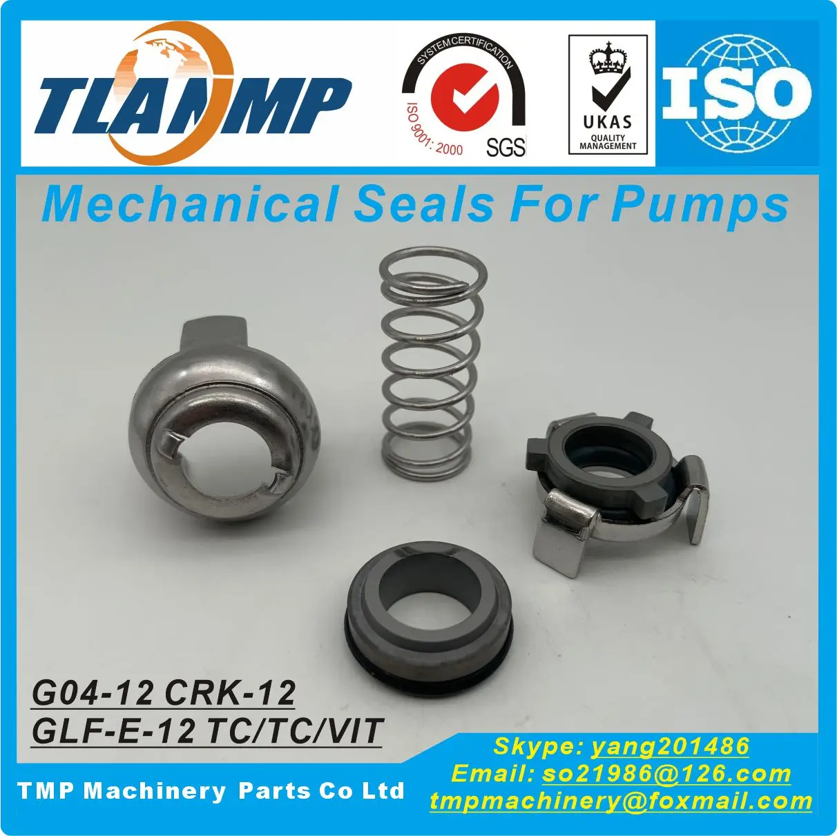 G04-12 , GLF-E-12 , CRK-12 TLANMP Mechanical Seals For Shaft Size 12mm Pump (CRK2,CRK4) CRK2/4AUUV