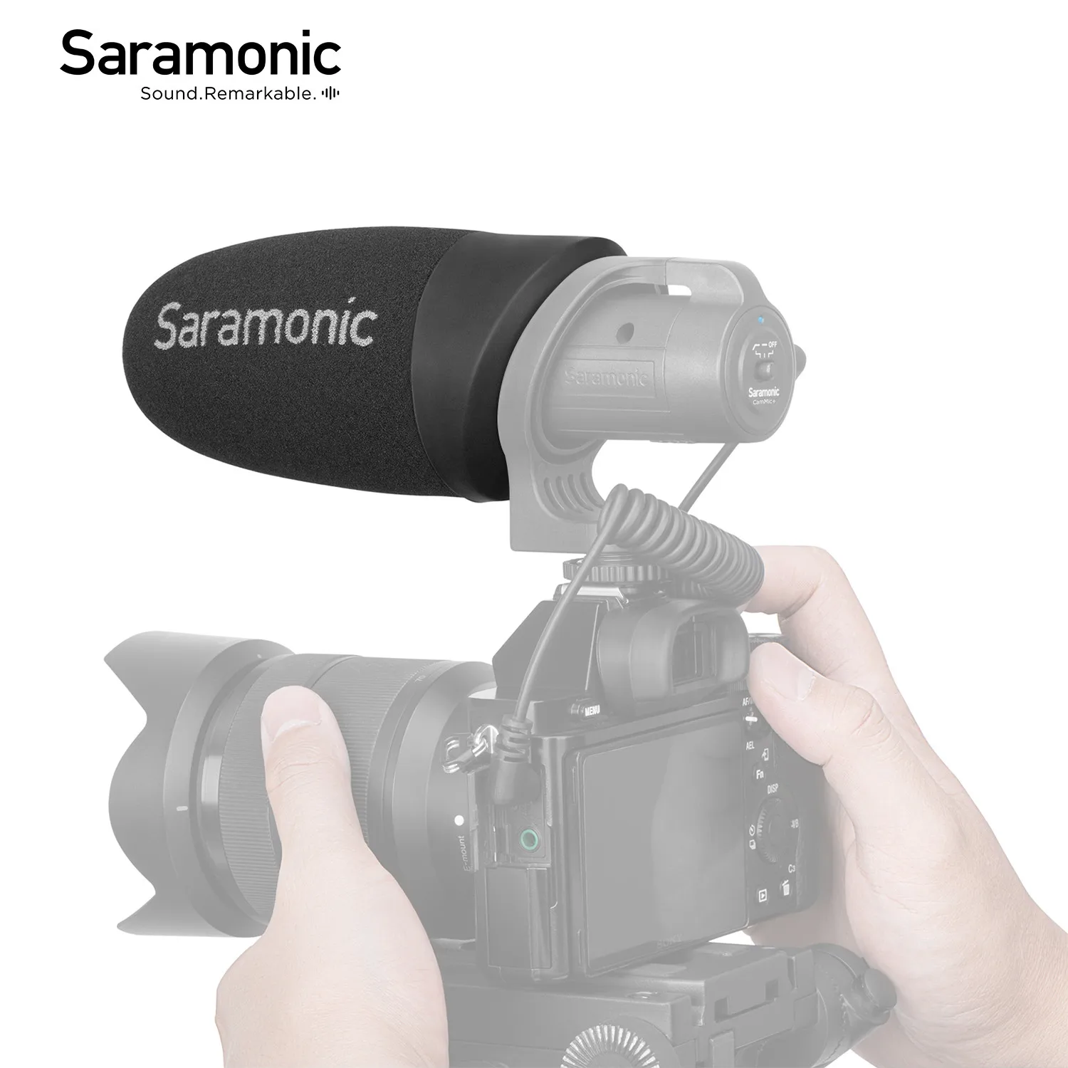 

Saramonic CamMic+ Condenser On-camera Shotgun Microphone for DSLRs Cameras Canon Nikon Live Streaming Yotube Recording Interview