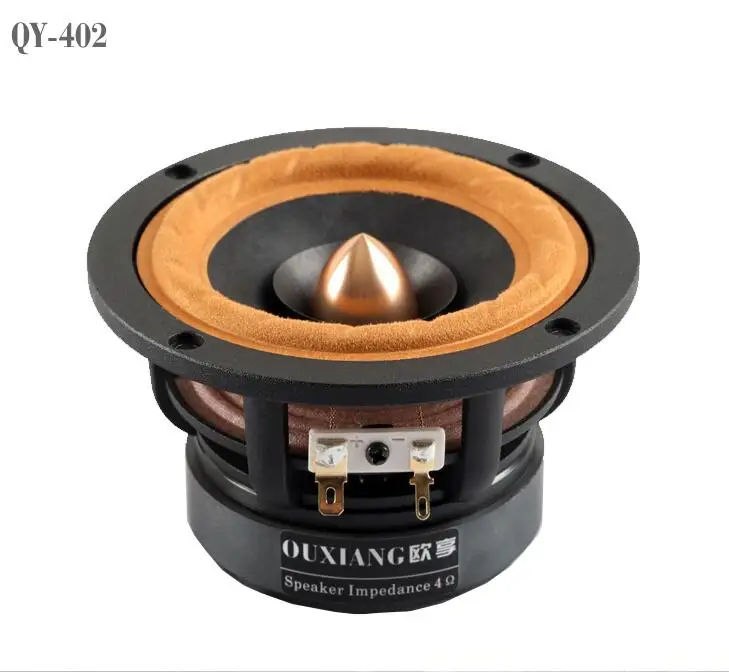 1 Pieces Ouxiang QY-402/QS-402 4 Full Frequency Speaker Driver Special Cloth Suspension Mixed Paper Cone 4/8ohm 25W