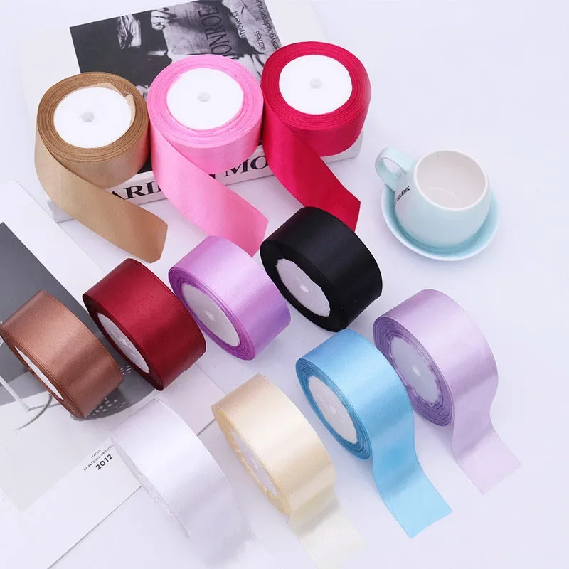 6mm 10mm 15mm 20mm 25mm 40mm 50mm Satin Ribbons Christmas Wedding Party Decoration Birthday Halloween Gift Wrapping satin ribbons ribbon decoration ribbon supplies wrapping ribbon satin ribbon christmas ribbon