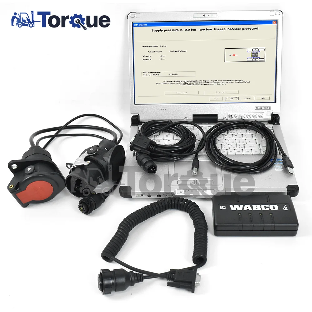 

for (WDI) WABCO Heavy Duty Truck Scanner Tool For WABCO DIAGNOSTIC KIT Trailer and Truck OBD2 Diagnostic Interface CF C2 Laptop