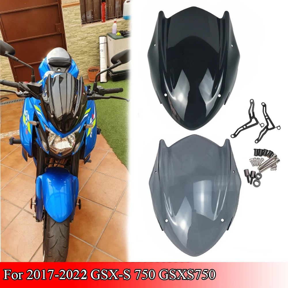 Color Light Smoke Motorcycle Windshield Fit For Suzuki GSXS750