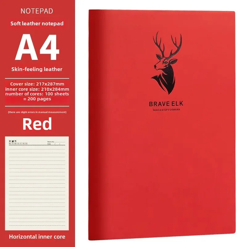 A4 Thickened Business Office Diary Notebook Large Size Leather Cover For Meetings And Conferences Customizable Logo