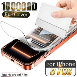 8 - Pack Full Cover TPU Hydrogel Screen Protector Film - TPU Hydrogel Film (For iPhone14 Pro Max)