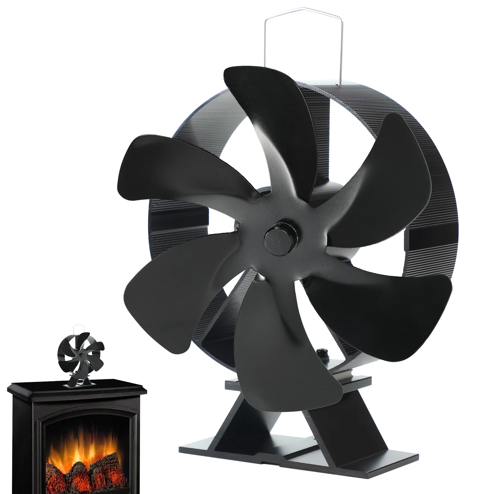 

Fireplace Fan Thermoelectric Fan Heat Powered Wood Stove Fan Circulat Warm Heated Air Stove Fan For Pellet Wood Log Burner Stove