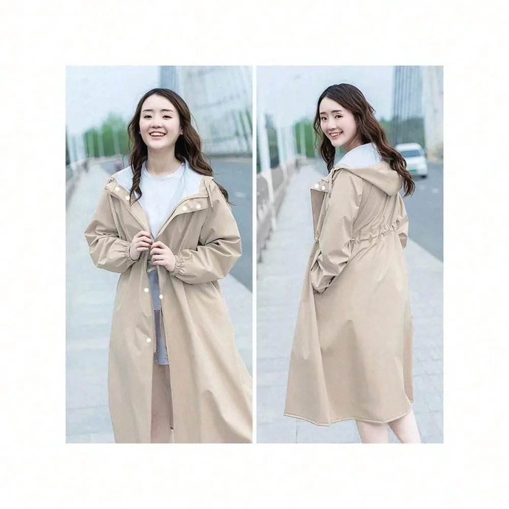 Waterproof Raincoat motorcycle raincoat waterproof raincoat 1PC Korean Coat Type Raincoat Women Waterproof Adult Rainproof Windproof Long Sleeve Riding Sweet Girls