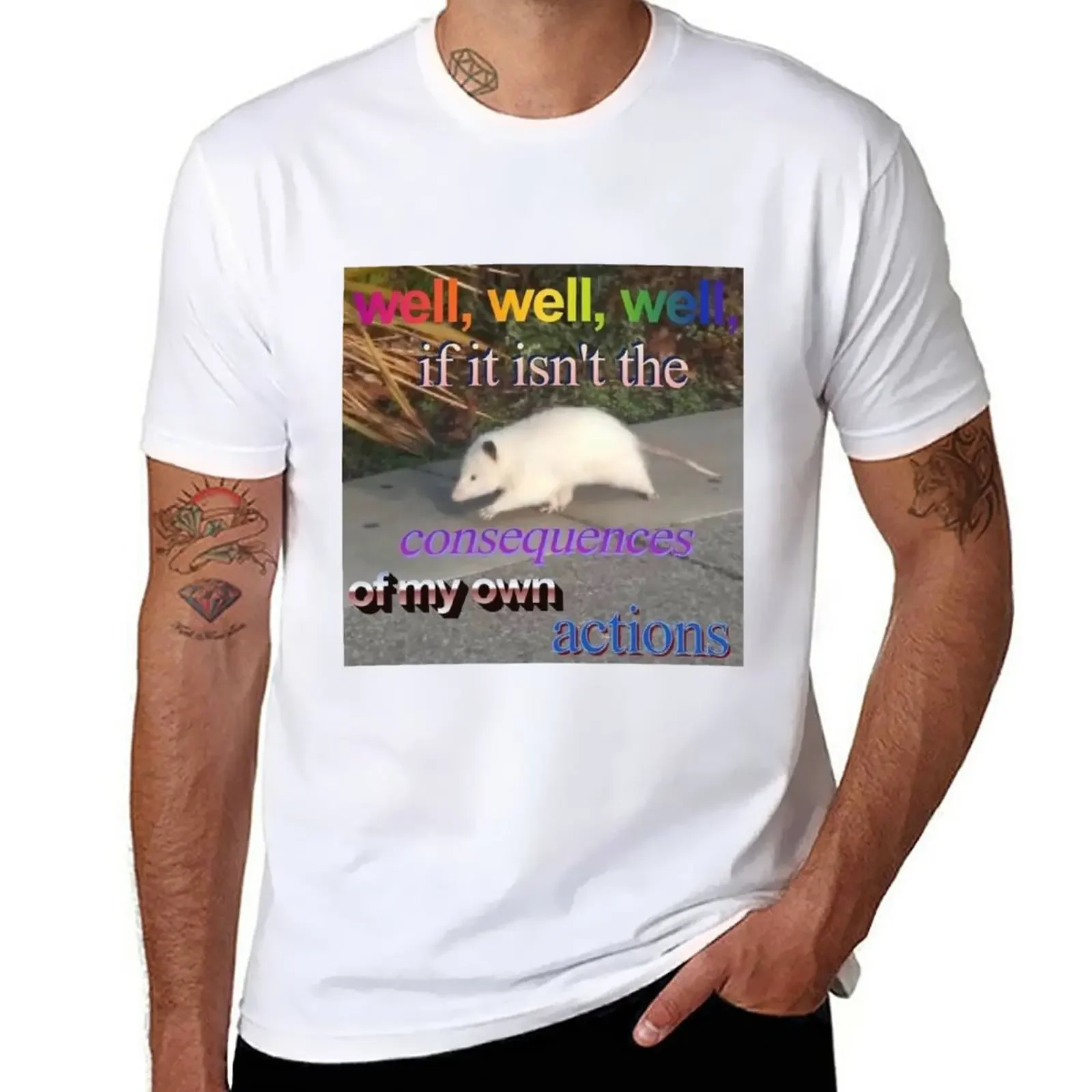 

Possum Meme T-Shirt anime tops Short sleeve tee new edition mens vintage t shirts