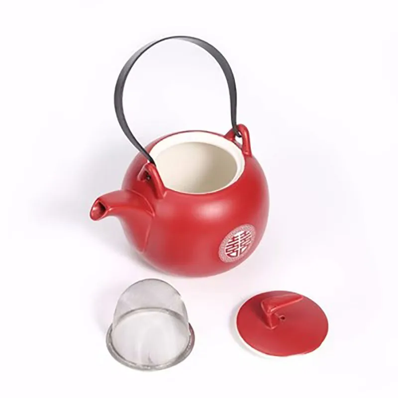 Chinese Tea Cup Set for Wedding, Red Tea Set, Sancai Cover Bowl, Wedding Supplies