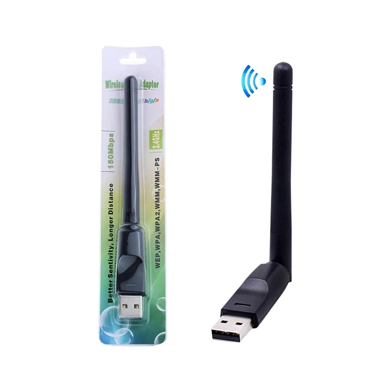 WiFi Network Card WiFi Adapter Wireless Network Card Network Card 150Mbps Mini USB WiFi Adapter MT7601 RTL8188 Wireless Network Card wifi Receiver Dongle 802.11 b/g/n for PC Laptop Windows 2.4G
