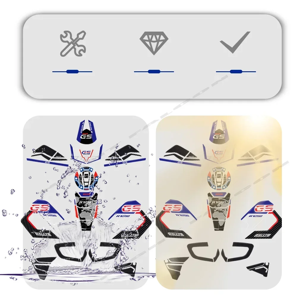 BMW R 1250 GS 庥ó 2021 2022 R1250gs 庥ó  ׼ 3D  ƼĿ ȣ ŰƮ ũ е