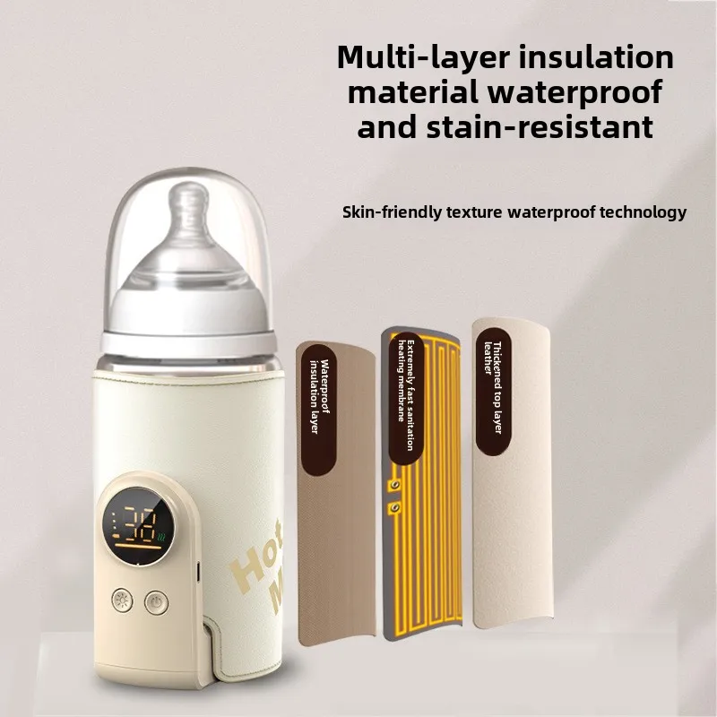 Bottle Warmer USB Multifunctional High-capacity Baby Feeding Smart Temperature Control Screen Newborn Sleeve milk bottle heater