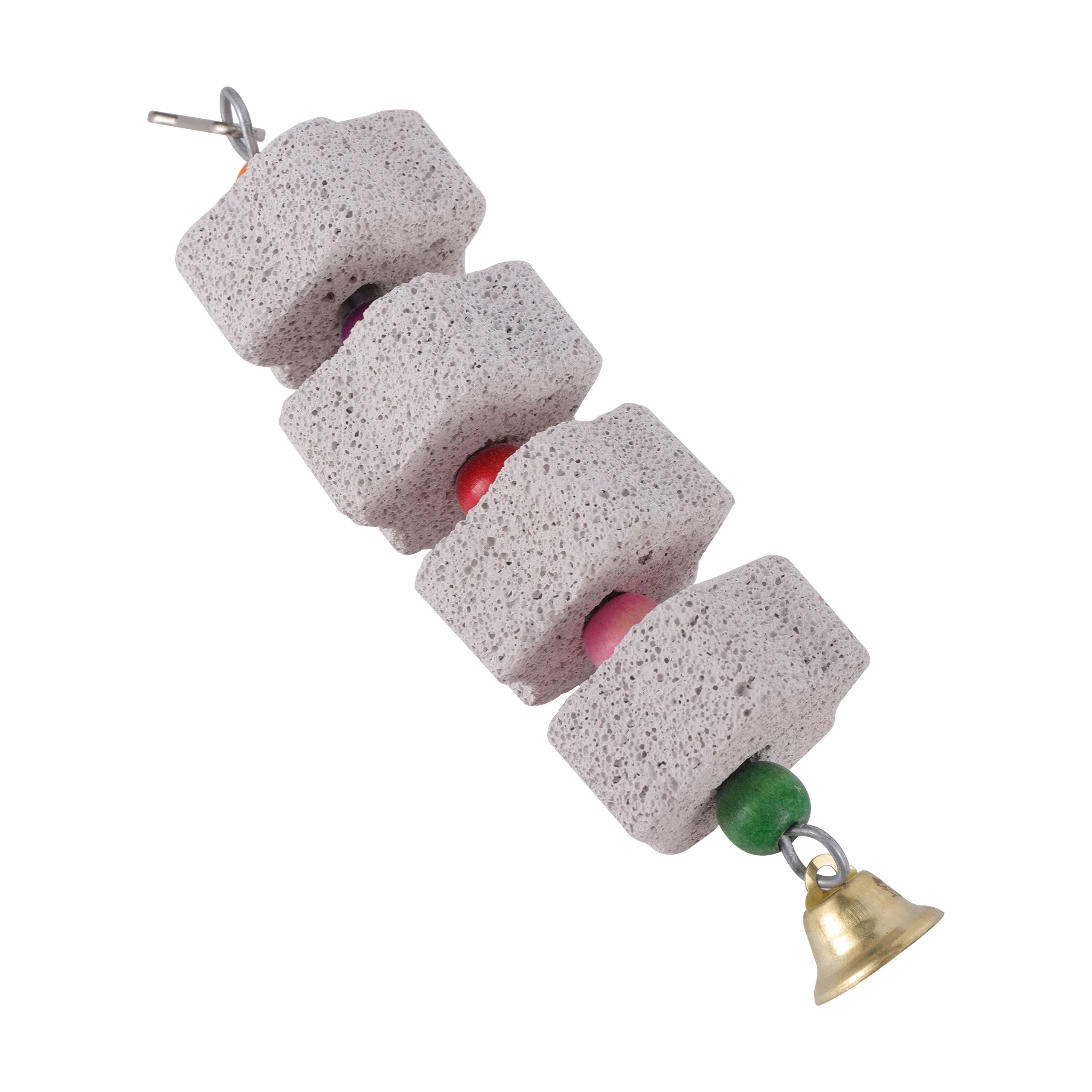 Stone Mineral for Ornament Parrot Pet Supplies Bird Cage Toy Grinding Stone Flower Shape Chew Bite Hang Style Parakeet Toy 1Pc parrot toy bird toy bird cage accessories