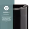 Modern Trash Can, Durable, Puncture-Resistant Stainless Steel, 14 Gallon, Black 2