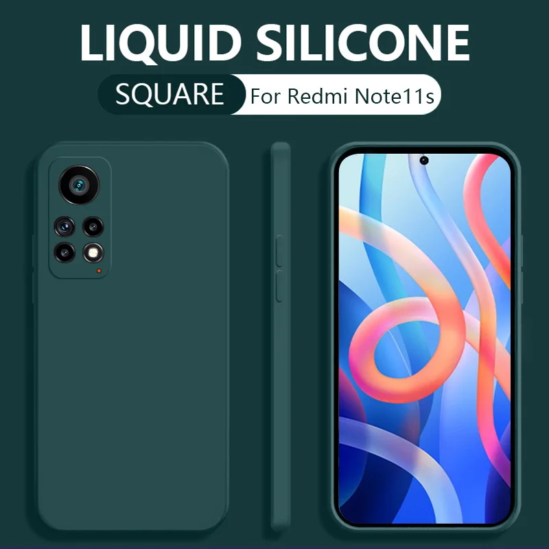 Coque de téléphone originale en silicone liquide souple pour Xiaomi Redmi Note 11S 11T Mi11t Pro Mi 10T Lite 9 K20 POCO X3 NFC Shockproo_voghion.com