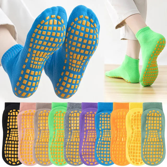 Anti slip Sports socks Children playground Trampoline floor socks Breathable sweat absorbing adult Mid tube Yoga socks Running Anti slip Sports socks Children playground Trampoline floor socks Breathable sweat absorbing adult Mid tube Yoga socks Running