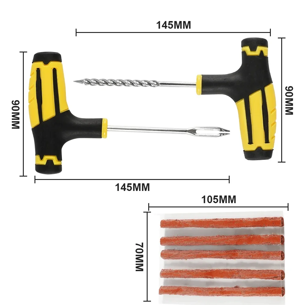 Tire Repair Kit Tire Repair Glue Car Tire Repair Tools Kit Flat Tyre Emergency Puncture Plug Set Universal Motorcycle Strips Stiring Glue for Tubeless Tires
