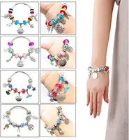 Charm Bracelet Making Kit DIY Jewelry Making Supplies Beads Unicorn Mermaid Crafts Handmade Gifts Set  for Girls Teens Age 6