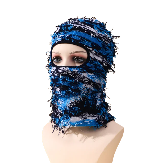Balaclava Distressed Knitted Full Face Ski Mask Winter Windproof Neck Warmer for Men Women One Size Fits All Free Shipping 1