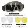 Tactical Goggles Mountaineering Shooting Sunglasses Windproof Sand Control Motocross CS Glasses 3 Lenses Replaceable Motorcycle 3