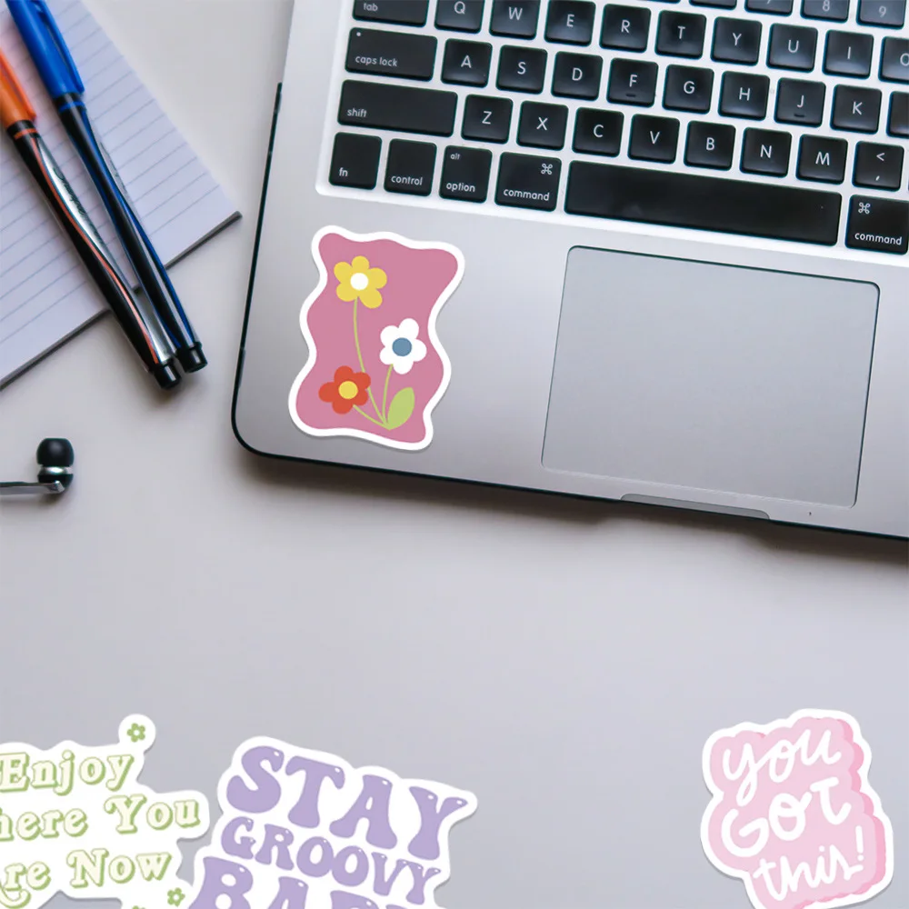 50/100 stücke ästhetische dänische Pastell motivierende Aufkleber niedliche Vinyl Aufkleber für Becher Laptop Telefon Fall Gitarre Sammelalbum Kinder – Detail 5