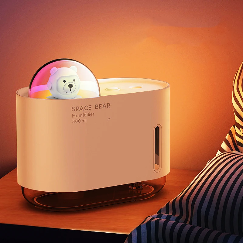 Mini Bear Humidifier Essential Oil Diffuser 300ml Aroma Lamp Led Night  Light Usb Ultrasonic Fogger Car Air Freshener - Car Air Humidifier -  AliExpress