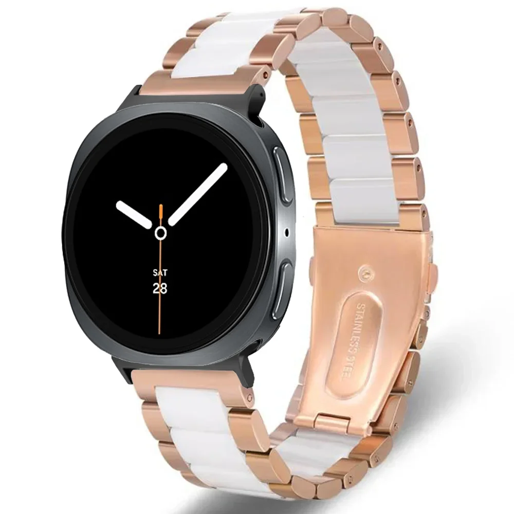 Premium Metal and Ceramic Watch Strap - High-End Wristband