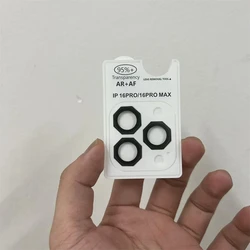 Premium Tempered Glass Camera Lens Protector - 16Pro 16ProMax (Black)