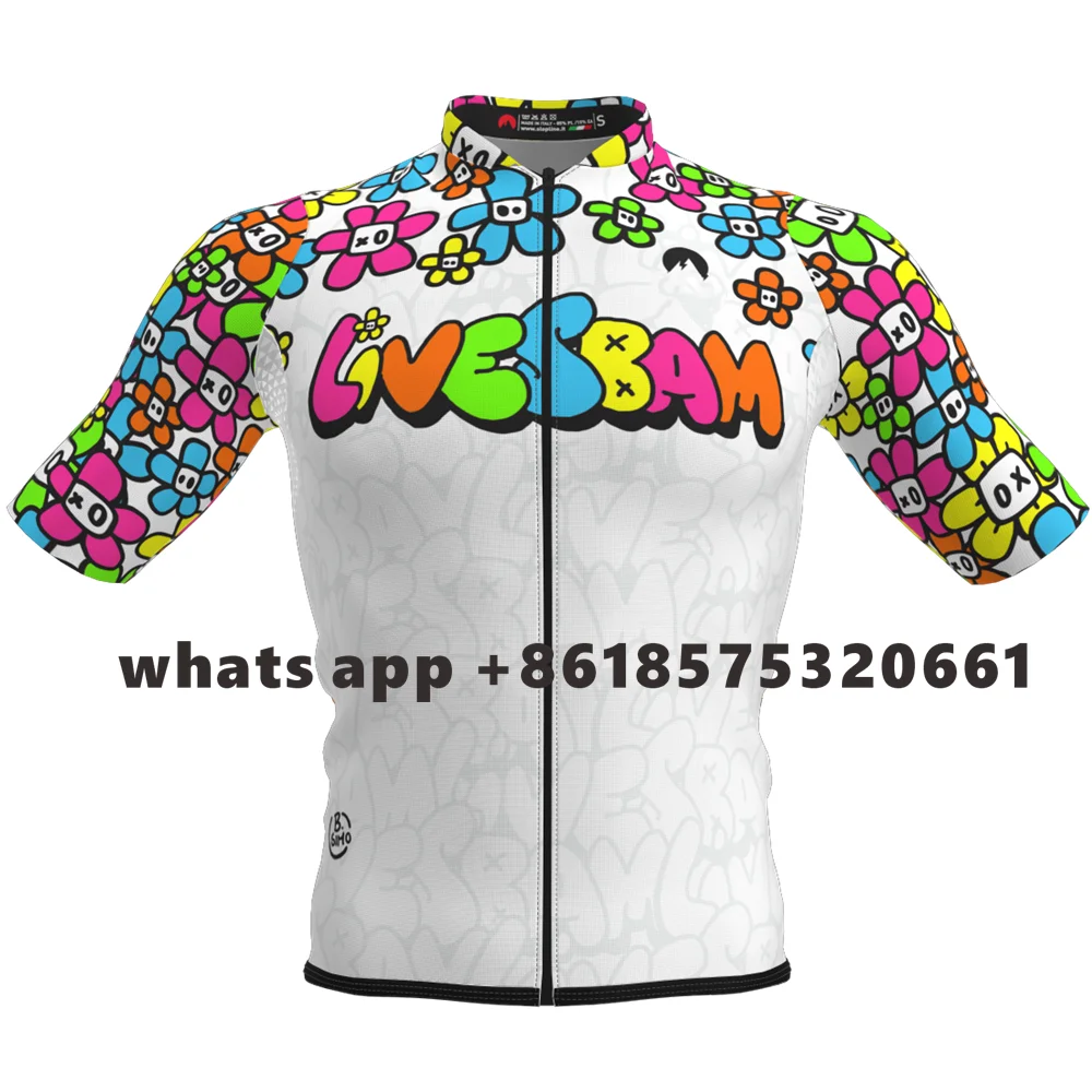 Cycling jersey men breathable short sleeve summer quick dry road MTB racing shirt