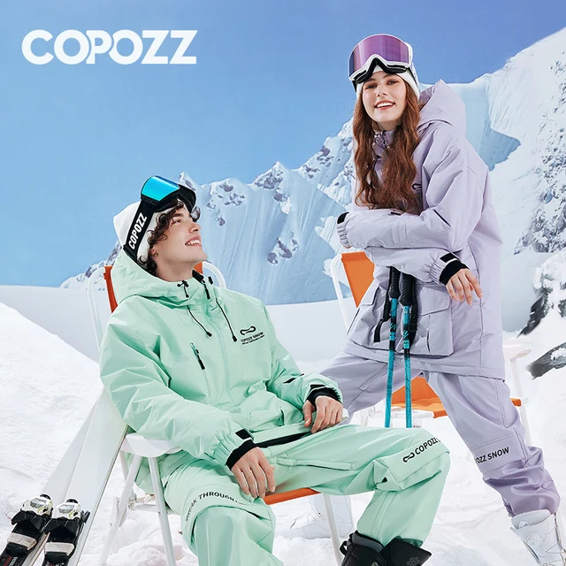 Comprar Mono de esquí para hombre y mujer, traje de esquí cálido  impermeable a prueba de viento para invierno, chaqueta y pantalones de esquí  y snowboard para hombre y mujer