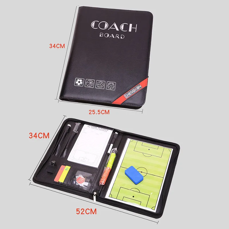 1Set Multifunctional 4-in-1 Ball Coach Tactics Board Football Volleyball Basketball Handball Coaching Clipboard Match Training soccer tactical board