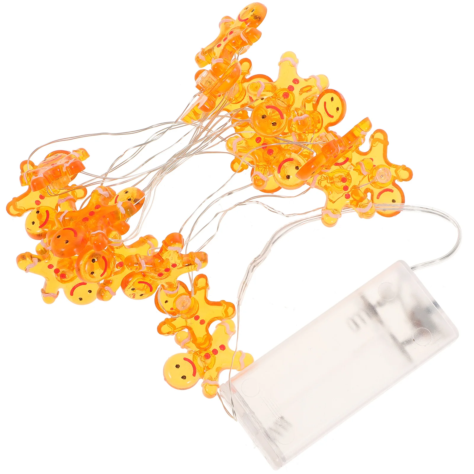 

String Lights Gingerbread Man Child Moulding Trim Plastic Xmas Festival Lamp Decor