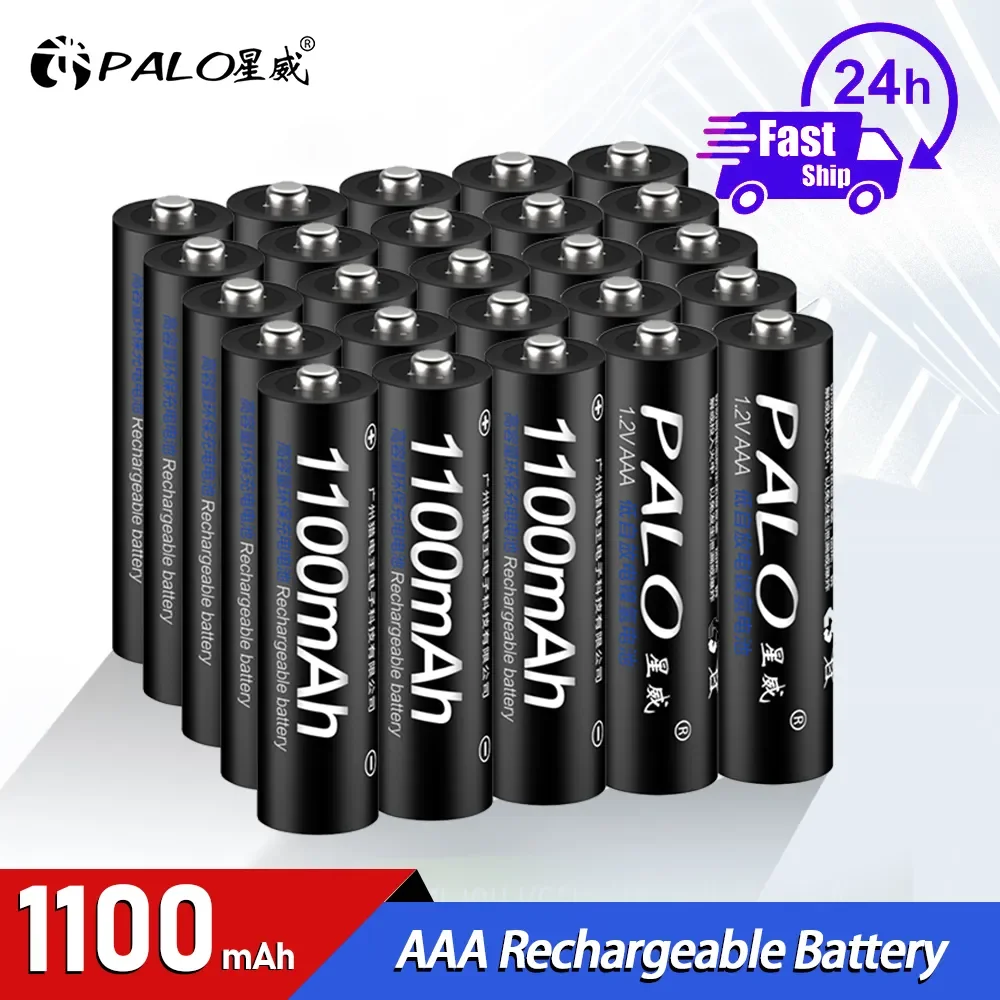PALO 1.2V AAA Rechargeable Battery Ni-MH 1.2V 1100mAh 3A Rechargeable Batteries Battery Smart Charger For Remote Control Toy