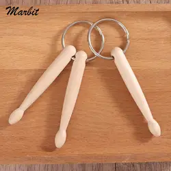 New Mini Beech Drum Sticks Keyrings Percussion Music Wood Drumsticks Keychain Key Ring Chain Man Women Boys Gift
