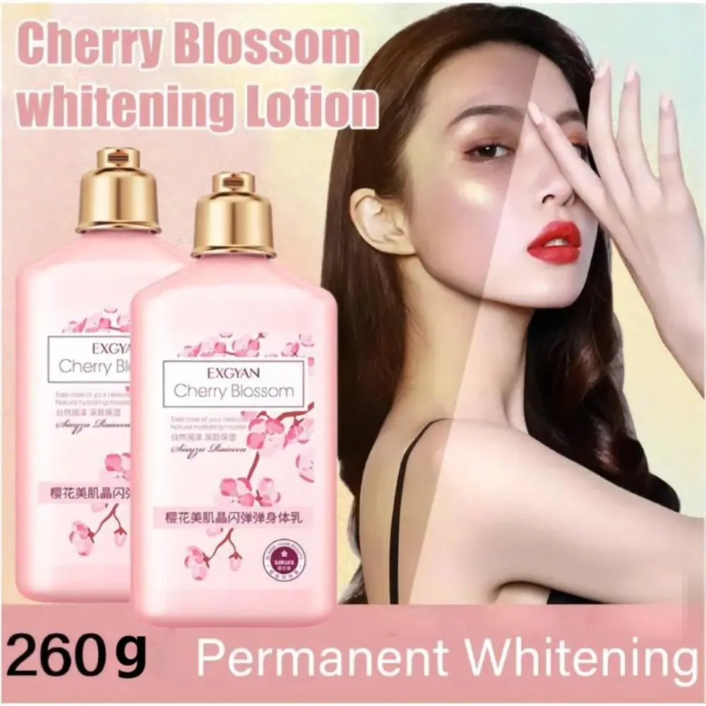 260g Cherry Blossom Body Lotion Moisturizing Fast Absorption Hydrating Skin Repair Whitening Brightening Body Cream