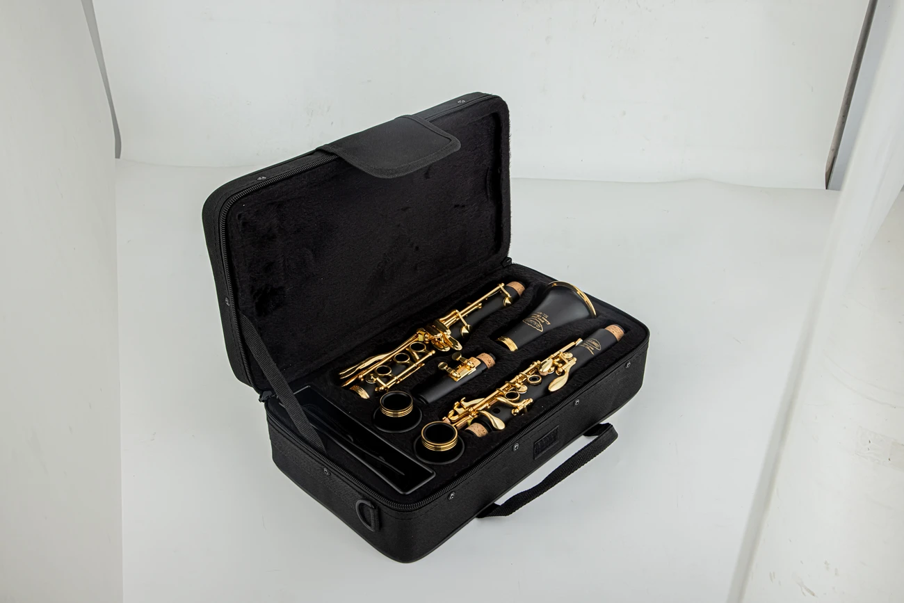 SADSN SCL-500 Clarinet Bb Tune Bakelite Wood Gold Keys Professional Woodwind Instrument With Case Accessories