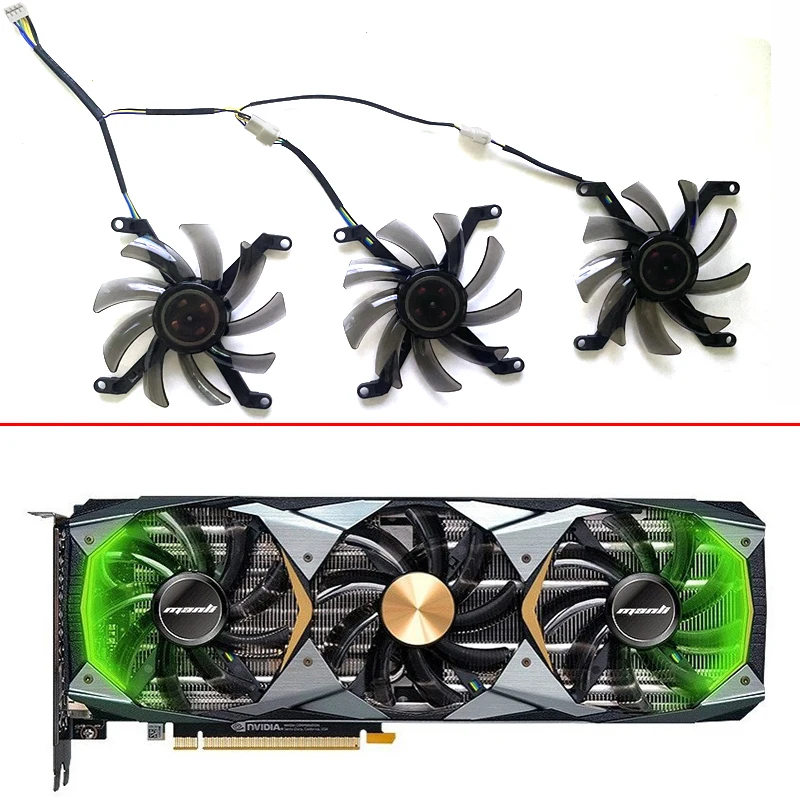 

NEW 3PCS 85MM T129215SU Cooling Fan For ManLi PNY RTX 2080Ti 11G Gallardo GeForce RTX 2070 SUPER GTX 1080 Ti Video Card Fan