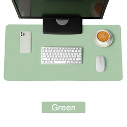Oversized Waterproof PU Leather Desk Mat and Gaming Mousepad - 120x60 cm (Green)