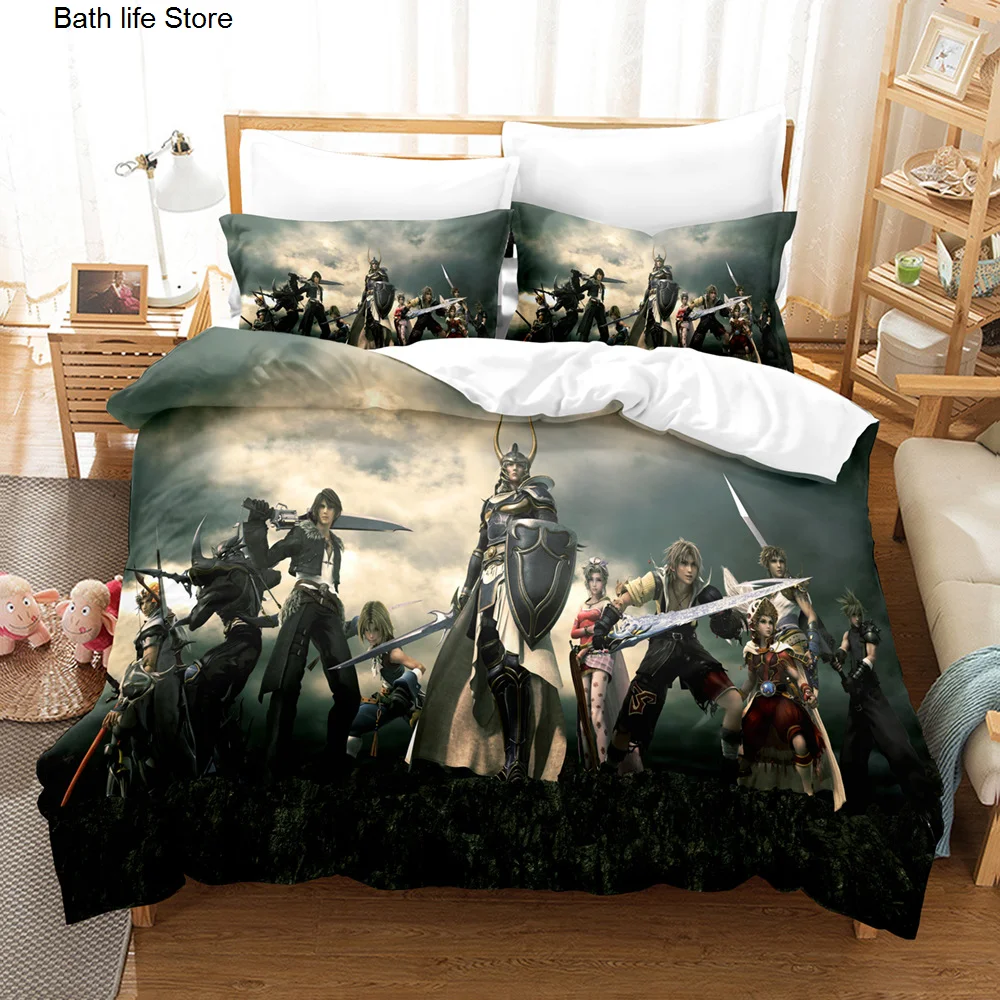 

Bedding Sets Final Fantasy US/Europe/UK Size Quilt Bed Cover Duvet Cover Pillow Case 2-3 Pieces Sets Adult Baby Children