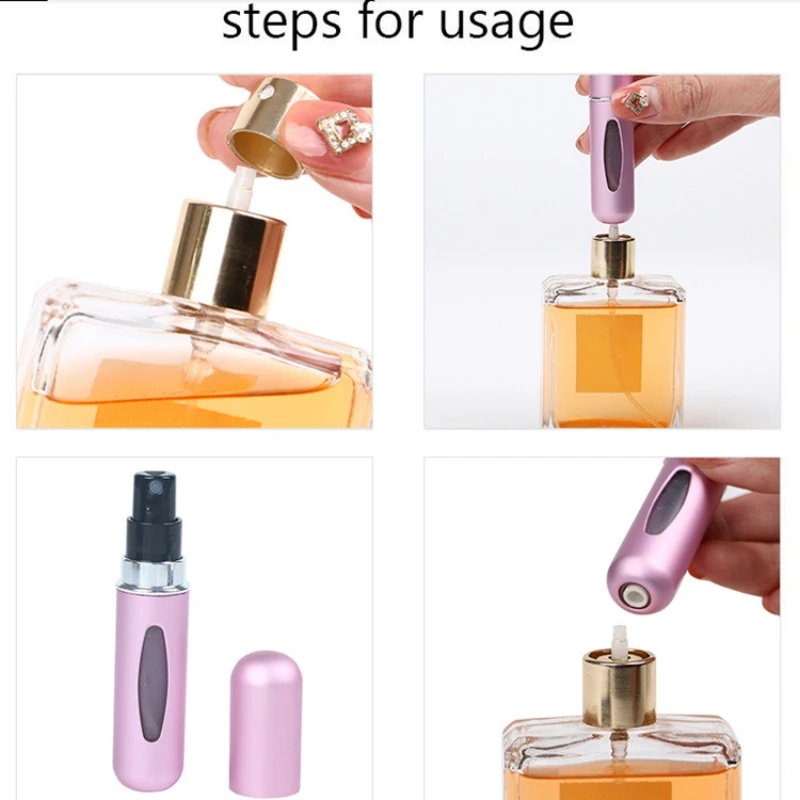 Perfume Refill Bottle Portable Mini Refillable Spray Jar Scent