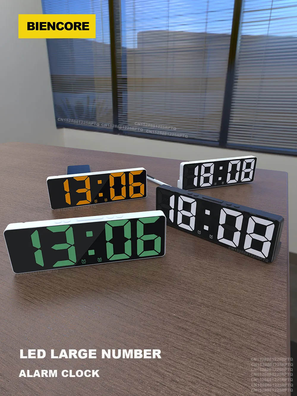 Biencore U95 Digital Alarm Clock Bedside with Big LED Temperature