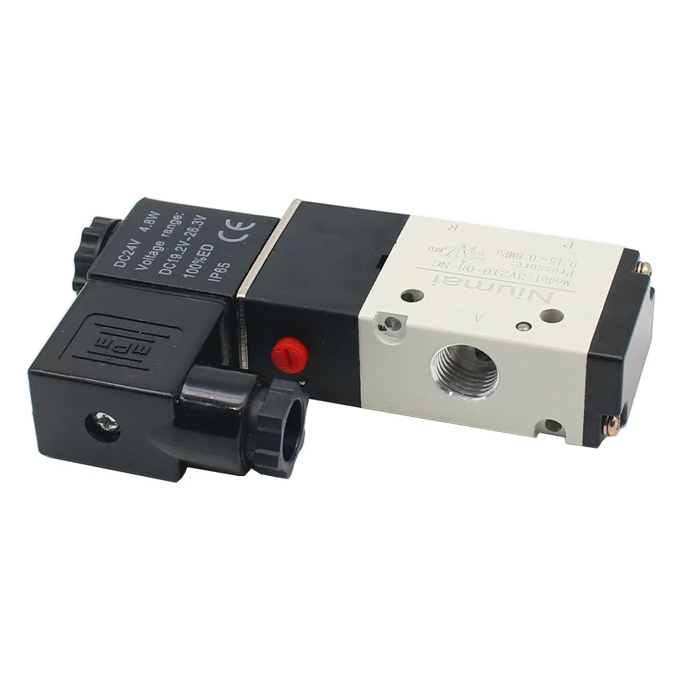 Válvula de controle direcional pneumática 3v210-08 dc12v
