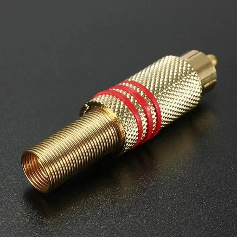 Gold RCA Phono Male Plug Solder Connectors for Audio Speakers