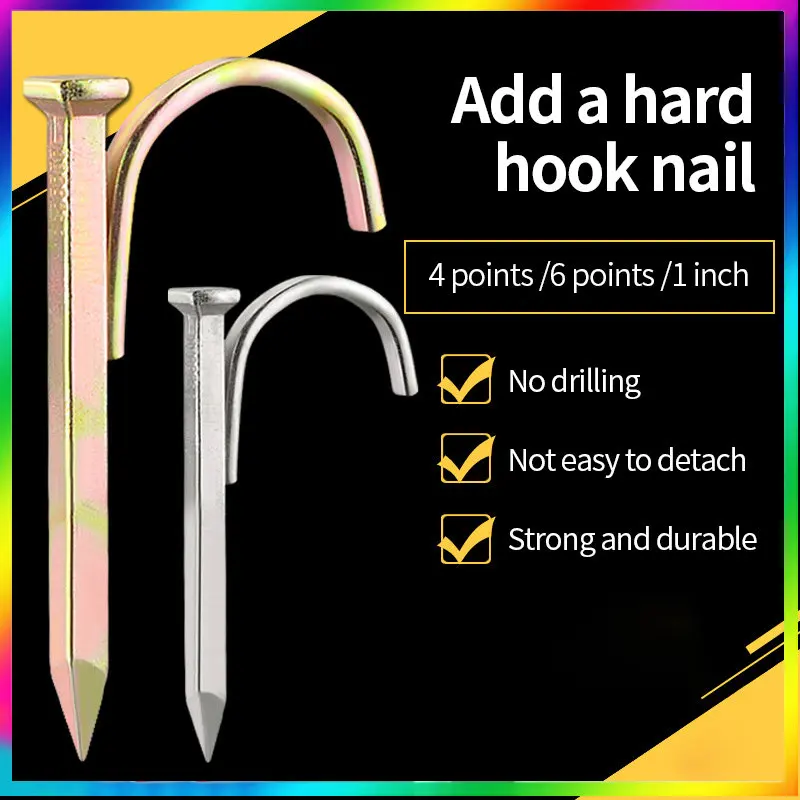 

20PCS PPR Cement Steel Nail Water Pipe Hanging Load Fixed Hook Wall Install Fasteners Structure Wall Nail Water Pipe Fitting