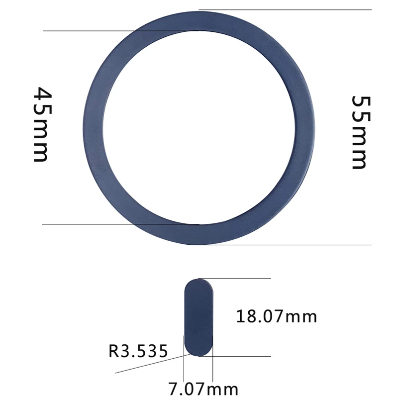 1-5PCS Magnetic Self Adhesive Metal Plate Ring For Magsafe Wireless Charger Iron Sheet Sticker Magnet Car Phone Holder for Phone