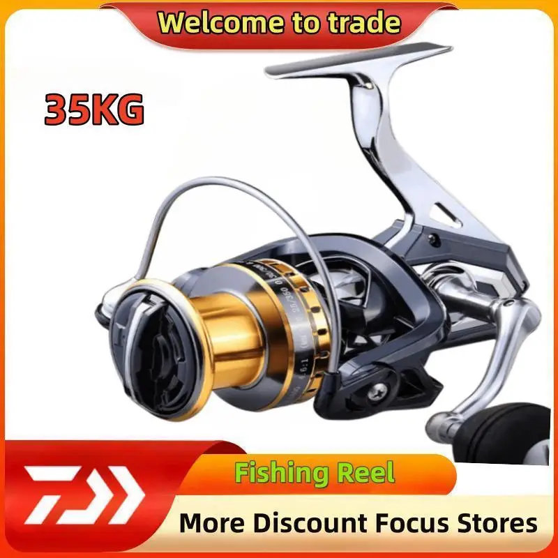 All Metal 35Kg Massima Resistenza Rotante Mulinello Da Pesca Grande L Mulinello Da Pesca In Acqua Dolce, Facile Da Catturare Grandi Pesci
