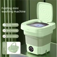 Mini-lave-linge pliable pour la maison, machine à laver portable pour sous-vêtements et chaussettes en dortoir étudiant, seau de lavage compact 1