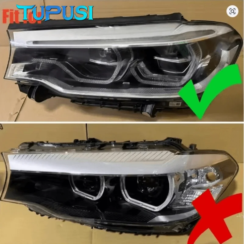 새로운 어댑티브 LED 헤드라이트 DRL 63117214940 화이트 주간 주행등 LED 칩 (2017-2020 BMW 5 시리즈 G30 G31 F90 M5 G32 용)