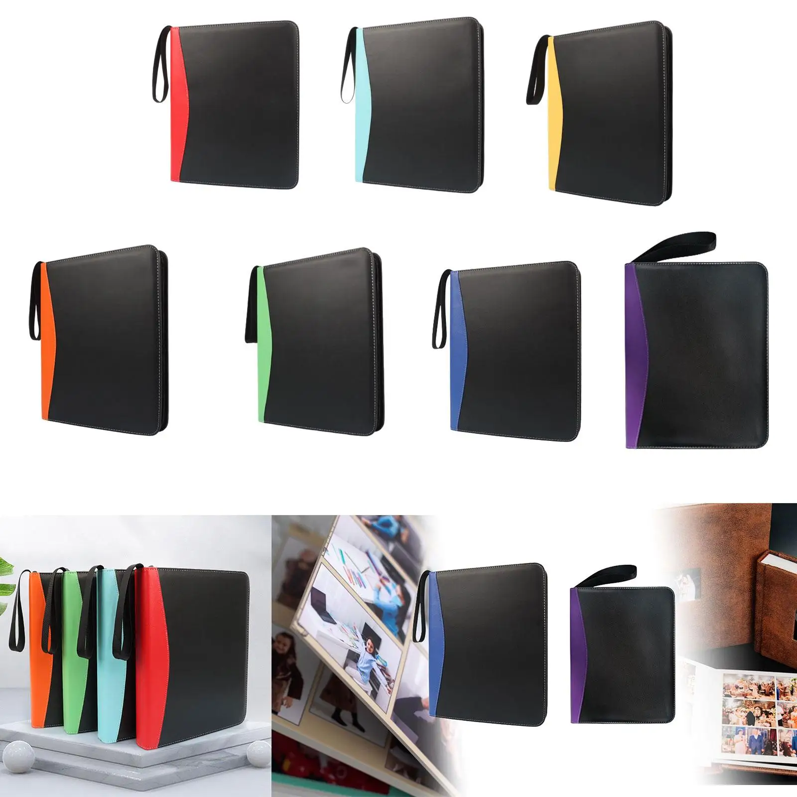 

9 Pocket Waterproof Trading Card Binder Zip Binder 360 Side Loading Pockets for Trading Cards Folder Card Sports Card Book Card