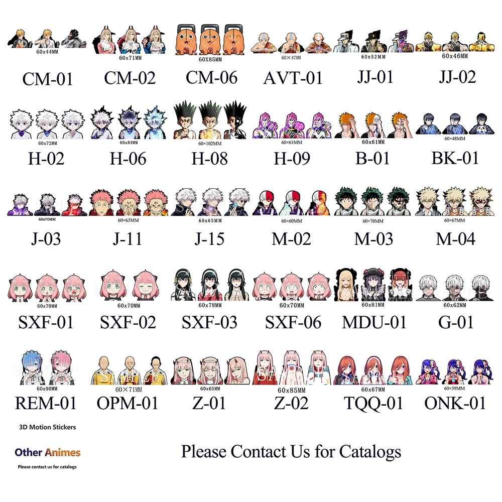 Anime Motion Stickers Mix Anime Mini Motion Stickers Waterproof Decals for Phone Cup Laptop Etc